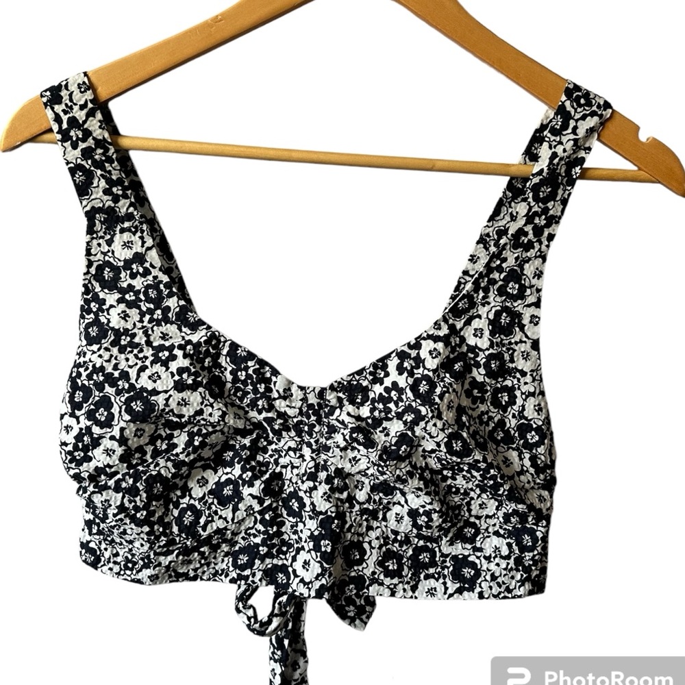 Seed Heritage Retro Deep Blue Crop Tank top size 8 NWT‎
